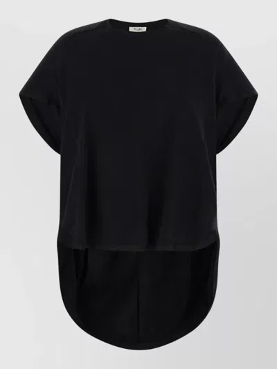 Di.la3 Pari' Spilla Lounge T Shirt Curved Hem In Black