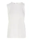Di.la3 Pari' White Silk Top In White