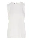 Di.la3 Pari' White Silk Top In White
