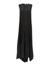 Di.la3 Pari' Black Spicchi Dress In Black