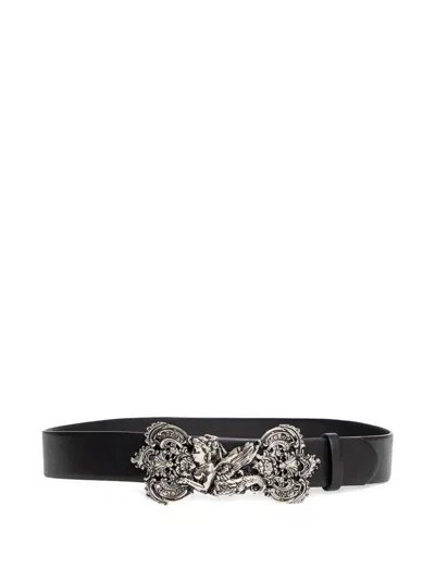 Dilara Findikoglu Cherub-embellished Belt In Black