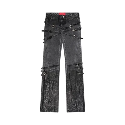 Pre-owned Dilara Findikoglu Melting In Venus Jeans 'grey' | Women's Size 34