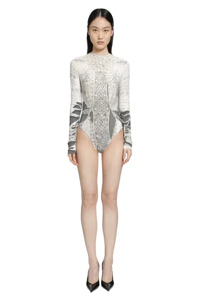 Dilara Findikoglu Past Edges Bodysuit In Grey