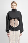 Dilara Findikoglu Turtleneck Corset Sweater In Grey