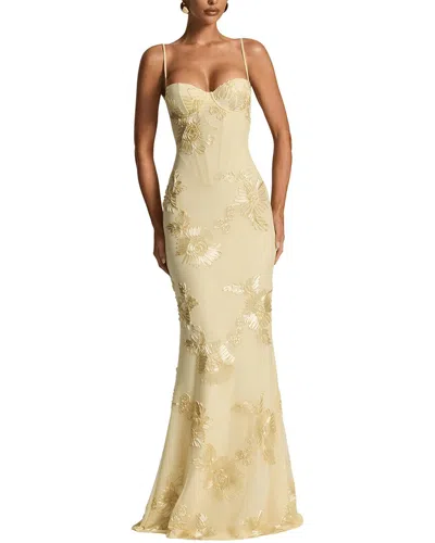 Dilireba Embellished Maxi Dress In Gold