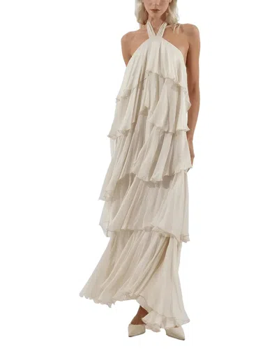 Dilireba Embellished Maxi Dress In White
