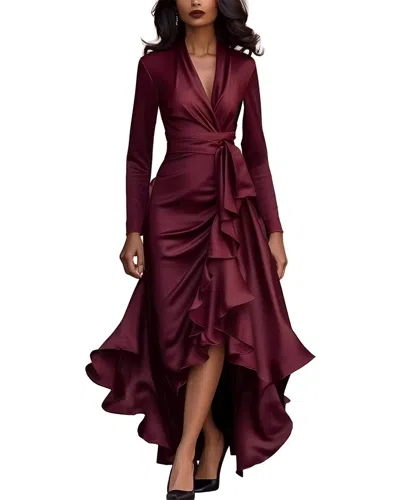 Dilireba Maxi Dress In Burgundy