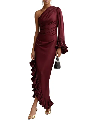 Dilireba Maxi Dress In Wine Red