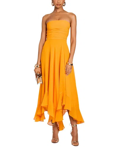Dilireba Midi Dress In Gold
