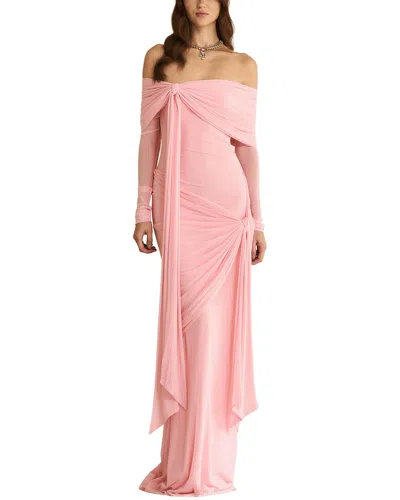 Dilireba Off-the-shoulder Maxi Dress In Pink