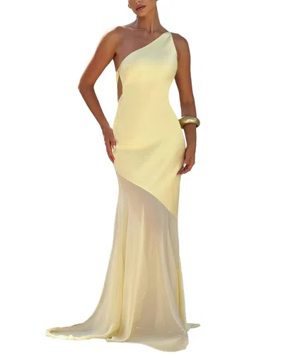 Dilireba One-shoulder Maxi Dress In Yellow
