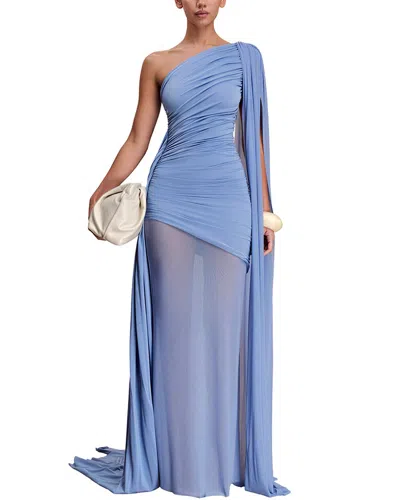 Dilireba One-shoulder Maxi Dress In Animal Print