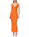 Dilireba Solid Maxi Dress In Orange