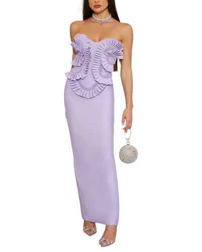 Dilireba Solid Maxi Dress In Violet