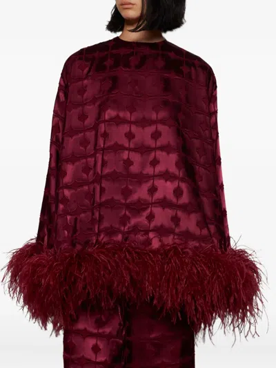 Dima Ayad Long-sleeve Blouse In Red