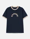 Dime Arch Ringer T-shirt In Blue/蓝色/藍色/블루/ブルー