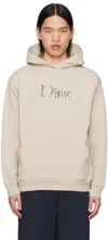 Dime Beige Classic Skull Hoodie In Fog