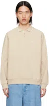 Dime Beige Wave Polo In Cream