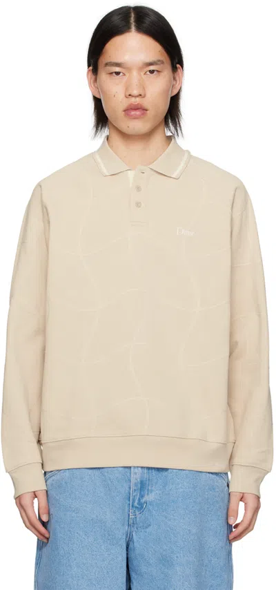 Dime Beige Wave Polo In Cream