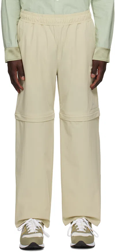 Dime Beige Zip Off Trousers In Sand