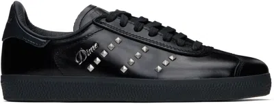 Dime Black Adidas Originals Edition Gazelle Adv Sneakers In Carbon/black/ silver | ModeSens