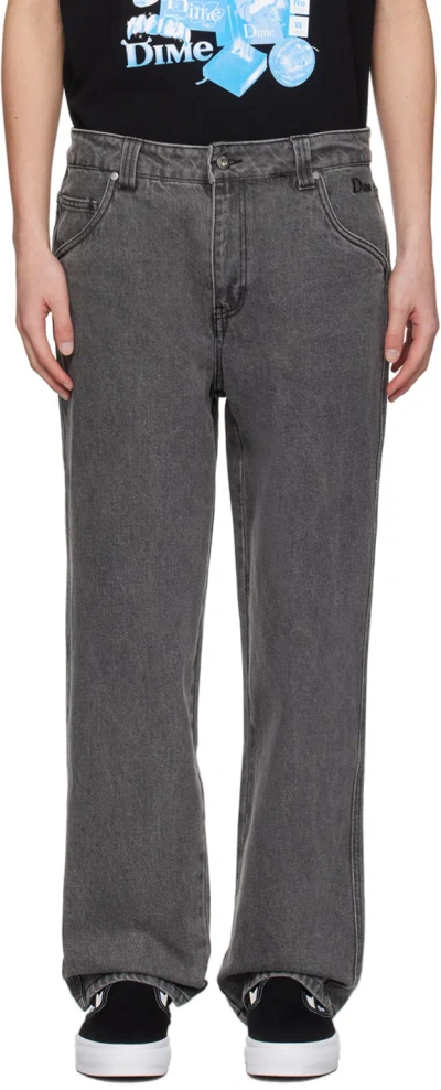 Dime Black Classic Relaxed Jeans In Vintage Black