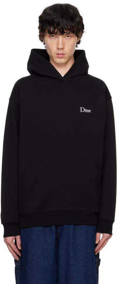 Dime Black Classic Small Logo Hoodie