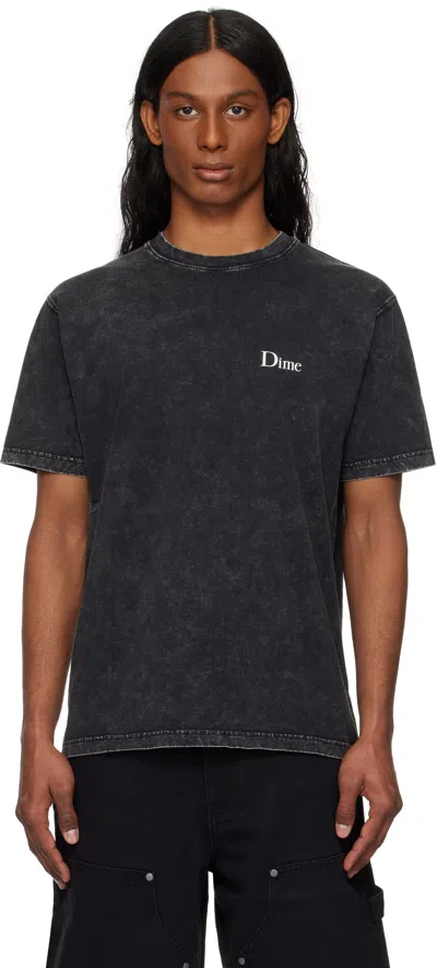 Dime Black Classic Small Logo T-shirt