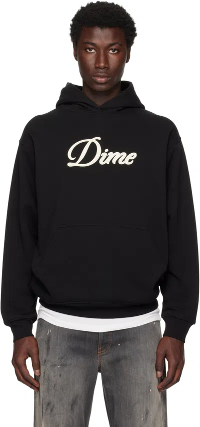 Dime Black Cursive Hoodie