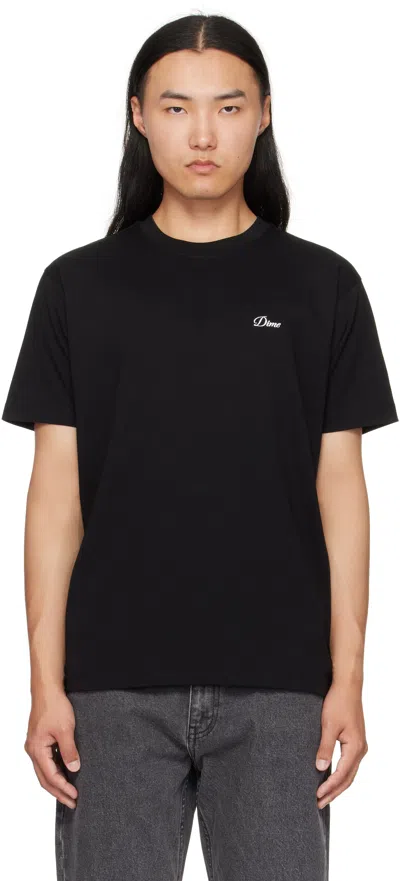 Dime Black Cursive Logo T-shirt