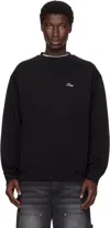 Dime Black Cursive Small Logo Crewneck Sweatshirt In Black