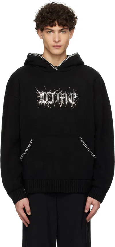 Dime Black Hardcore Wool Hoodie In Vintage Black