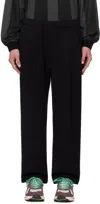 DIME BLACK PLEATED TROUSERS