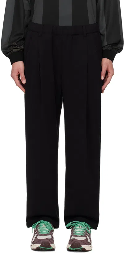 Dime Black Pleated Trousers