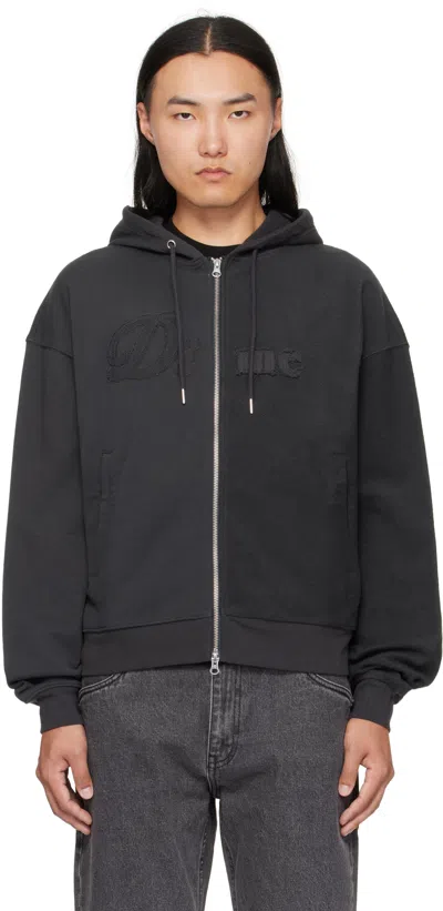 Dime Black Reverse French Terry Zip Hoodie