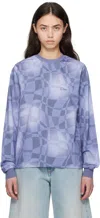 Dime Blue Abstract Ls T-shirt