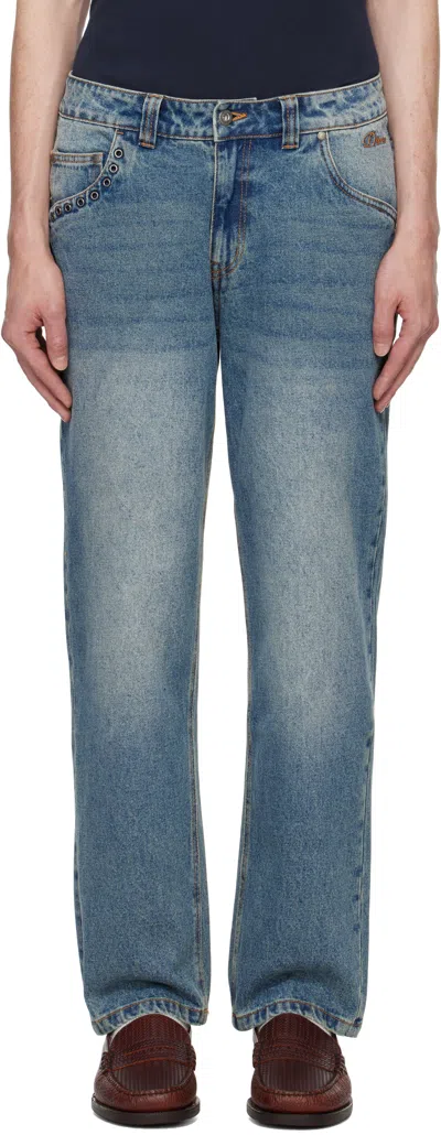 Dime Blue Classic Relaxed Jeans
