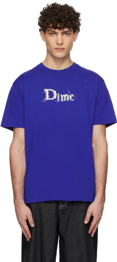Dime Blue Classic Stone T-shirt In Navy Blue