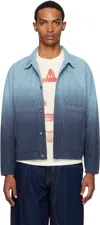 Dime Blue Dipped Chore Jacket In Blue