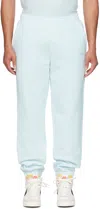 Dime Blue Embroidered Sweatpants In Ice Water