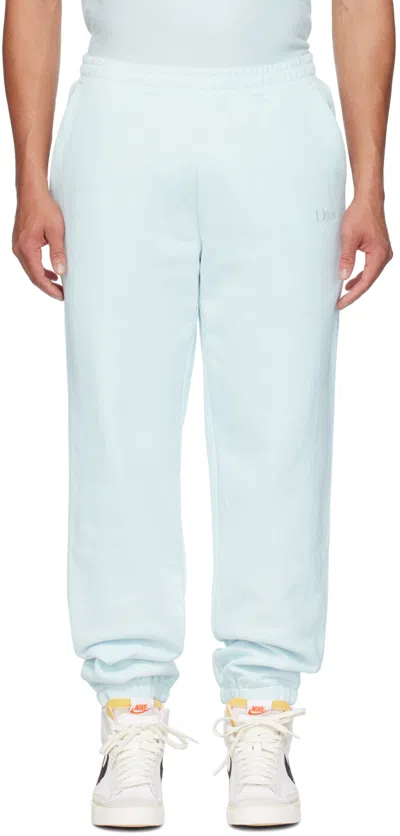 Dime Blue Embroidered Sweatpants In Ice Water