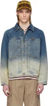Dime Denim Jacket In Sandblasted Indigo