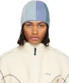 Dime Blue Mohair Skully Beanie In Pattern