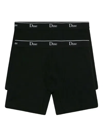 Dime Branded Boxers (ser Of Two) In Black