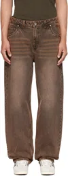 Dime Brown Baggy Jeans