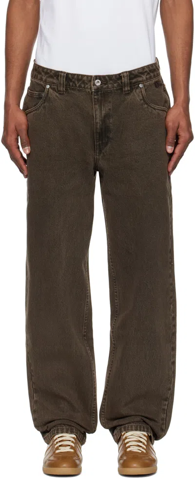 Dime Brown Classic Relaxed Jeans