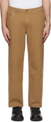 Dime Brown Classic Relaxed Jeans In Clay