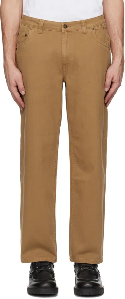 Dime Brown Classic Relaxed Jeans In Clay