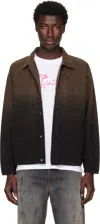 Dime Brown Dipped Chore Jacket In Brown