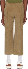 DIME BROWN PLEATED TROUSERS